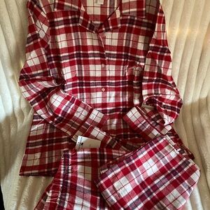 Red and Ivory Milly Plaid Long Sleeved Pajama Set